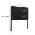 Modway - Sparta Tissage Cuir végane Tête de lit jumelée, Noir noyer-8