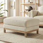 Modway - Roscoe Tissu Ottoman - Ivoire-Cadre en bois vieilli séché au four