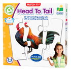 University Games - The Learning Journey Match It: Head to Tail - Puzzle De Reconnaissance Des Animaux Pour Tout-Petits - Puzzle Amusant d’Association Des Têtes Et Des Queues-Développe les compétences d’observation