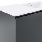 Modway - Bryn Fixation murale de 48" Vanette de salle de bain - Gris blanc-Assemblée requise