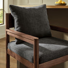 Modway - Remington Tabouret de bar - Charbon de bois-Conception du dos ouvert