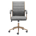 Zuo - Auction Chaise de bureau - Gris-Moelleux et durable pour un confort quotidien exceptionnel