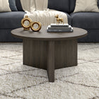 Hudson&Canal - Table basse ronde Anders de 81 cm de largeur, , brun aulne-Caractéristiques assemblage facile
