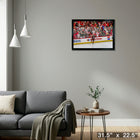 Logan Stankoven Hurricanes 2025 Playoffs - Toile encadree - 31" x 22"-Prêt à accrocher - livré entièrement assemblé