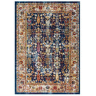 Modway - Entourage Jessa Treillis floraux vintage vieillis Tapis de comédie 8 pi l x 10 pi L - Bleu Orange Jaune Rouge-Tapis vintage en treillis floraux vieillis
