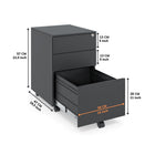 Ceha Canada - Coffrets métalliques à 3 tiroirs - Noir-FONCTIONNALITÉS INTELLIGENTES DES TIROIRS : Avec ses 3 tiroirs, notre armoire de rangement mobile offre un espace de stockage polyvalent qui accueille sans effort différents formats de documents, notamment lettre, légal et A4. Maintenez un système de classement bien organisé et facilement accessible pour vos documents