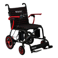 Journey - Air Elite Fauteuil électrique pliant léger - rouge-Conception de fauteuil motorisé pliable ultra-léger offrant une mobilité quotidienne portable