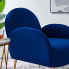 Modway - Transcend Performance Velvet Fauteuil - Marine-Rembourrage en mousse dense