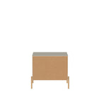 Manhattan Comfort - Table de nuit moderne Jasper 25,15" - Blanc cassé-17,51 po L x 25,15 po l x 22,08 po H
