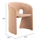 Zuo - Rosyth Chaise de salle à manger - Tan-6