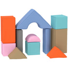 Qaba - Équipement de jeu souple pour le développement des enfants - couleur claire - ensemble de 11-Ensemble de jeu souple de 11 pièces offrant diverses formes pour un jeu créatif 