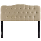 Modway - Annabel Tissu rembourré Tête de lit Queen, Beige-Convient aux lits queen size