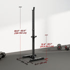 Soozier - Support de squat stable et réglable Power, noir-12 niveaux réglables sur le tube et la hauteur peut être ajustée entre 48,75 po 