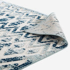 Modway - Reflect Treillis marocains Tamako Diamond et Chevron Tapis intérieur / extérieur de 5 pi l x 8 pi L - Ivoire et bleu-9