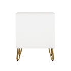 Manhattan Comfort - Table de chevet Avira 20" style mid-century moderne à 1 tiroir - Blanc-Format compact idéal pour les chambres, les chambres d'amis ou les petits espaces