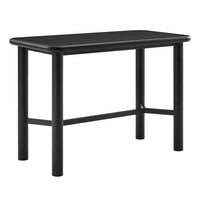 Modway - Alvia Rectangulaire 60" Bois Bar Table - Noir-Table de pub rectangulaire à hauteur de bar