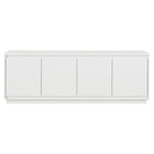 Hudson&Canal - Meuble TV Presque pour téléviseurs jusqu'à 75" - Blanc-Un design contemporain moderne peut accueillir des téléviseurs jusqu'à 75 pouces pour votre espace de divertissement