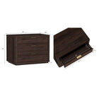 Manhattan Comfort - Evelyn 32" Table de nuit moderne à 3 tiroirs - Marron - Lot de 2-Des bords lisses et arrondis ajoutent un charme moderne et améliorent la sécurité