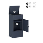 Ceha Canada - Boîte à colis grande taille - 21 po l x 16 po P x 41 po H - Gris foncé-5