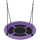 Qaba - Siège de balançoire soucoupe pour enfants, diamètre de 3 pi avec cordes suspendues à hauteur réglable - violet-Balançoire d’un diamètre d’environ 100 cm, convient pour 1 à 2 enfants 