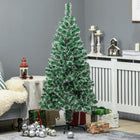 HOMCOM - Arbre de Noël artificiel 6' avec branches réalistes - Vert-La base d'arbre en métal robuste offre une stabilité pour garder vos arbres debout 