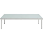 Modway - Harmony Terrasse extérieure Aluminium Table basse - Blanc-Capuchons de pied en plastique noir sans marque