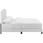 Modway - Amelia Tissu rembourré Lit King, Blanc-Sommier requis (non inclus)