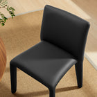 Modway - Rhodes Cuir végétalien rembourré Chaise à manger - Noir-Entièrement assemblé