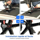 MotionGrey - Vérin à gaz pour chaise de bureau - Remplacement universel pour chaises de direction et gaming - Noir-6