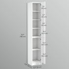 HOMCOM - Armoire de rangement de salle de bain haute avec trois étagères réglables - blanc-Convient pour une utilisation dans les salles de bains ou les couloirs 