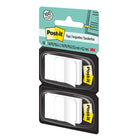 Post-it - Drapeaux 1 po x 1,7 po - Blanc - 50 Drapeaux/Distributeur - 2 Distributeurs/Paquet-50 drapeaux par distributeur, 2 distributeurs par paquet