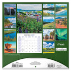 Mead - Calendrier décoratif Paysages canadiens 2027, 12 po x 12 po, bilingue-Présente des illustrations mensuelles en couleurs pour embellir les espaces