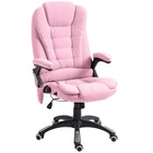 Vinsetto - Fauteuil de bureau exécutif à haut dossier avec massage à vibrations 6 points - rose-6 points de massage par vibrations pour détendre votre corps