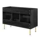 Modway - Chaucer 48" Armoire de toilette de salle de bain (lavabo non inclus) - Noir-9