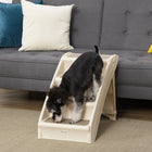PawHut - Escalier pour chien pliable portable à 4 niveaux - beige-Structure en plastique stable, légère et solide 