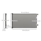 PawHut - Barrière pour Chien Rétractable avec Maille Pliable pour Maison - Gris-Pliable pour un rangement facile