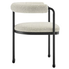 Modway - Turin Dos courbé Boucle et métal Chaise d’accent pour salle à manger - Black Pearl-Entièrement assemblé
