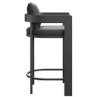 Modway - Tahoe Terrasse extérieure Aluminium pour patio Chaise de bar - 44,5 po - Fusain-Coussin de siège et dossier amovible