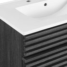 Modway - Render 30" Armoire à coiffeuse de salle de bain - Charcaol White-Assemblée requise