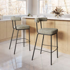Zuo - Kede Tabouret de bar - Tweed vert-Dimensions: 20,5 po L x 22,4 po L x 39,6 po H