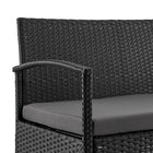 Manhattan Comfort - Ensemble de conversation moderne Noli pour patio, 4 personnes, avec table basse - Noir et gris - Ensemble de 4-Assemblage à domicile requis Tout le matériel inclus