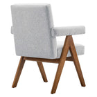Modway - Lyra Tissu Chaise de salle à manger Ensemble de 2 - Tissu gris clair-8