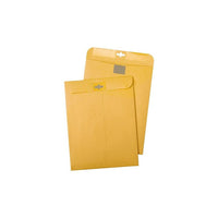 Quality Park Enveloppes à agrafe transparente, 10 x 13 po, brun, 28 lb, boîte/100-Ces enveloppes à agrafe ont des fermetures refermables utilisant la technologie redi-tac qui remplace l'agrafe traditionnelle en métal pour plus de durabilité lors d'usages répétés