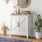 HOMCOM - Armoire de rangement de cuisine style ferme 31,5 po L - blanc-Assemblage requis 