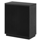 Hudson&Canal - Meuble d'appoint Alston 28 po de largeur - Grain noir-La capacité de poids supérieure est de 45 lb, l'étagère du milieu peut supporter 25 lb, tandis que l'étagère inférieure peut supporter 35 lb