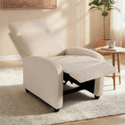 HOMCOM - Fauteuil inclinable push back avec siège rembourré pour home cinéma - beige-Le fauteuil inclinable dispose d’une base robuste et solide pour une durabilité accrue 