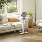 HOMCOM - Bureau debout pneumatique à hauteur réglable - 25,6 po L x 18,9 po l x 43,3 po H - blanc-Polyvalent : à utiliser comme table pour ordinateur portable, ou pourquoi pas comme table de lit ou bureau de canapé