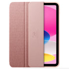 Étui Spigen Urban Fit pour iPad A16/10e génération (2022) - Or rose-Tissu tricoté pour une prise en main confortable