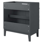 Modway - Render 30" Armoire de toilette de salle de bain (lavabo non inclus) - Gris-Matchs non inclus