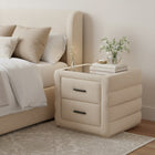 Zuo - Soffice Table de chevet - Beige-Assemblage requis : Oui